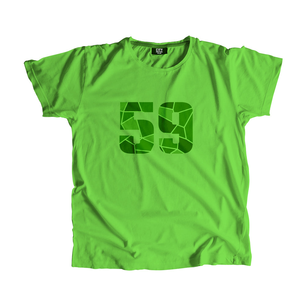 59 Number Men Unisex T-Shirt (Liril Green)