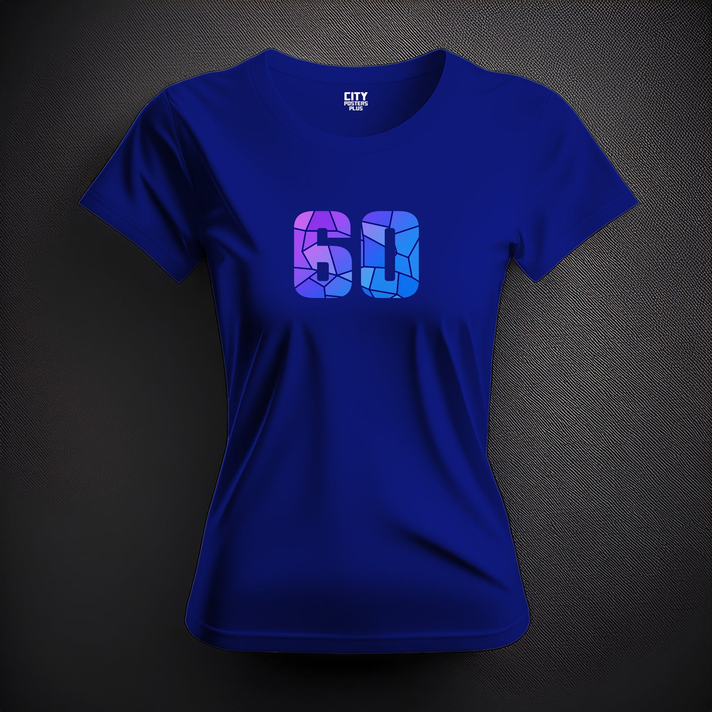 60 Number Women T-Shirt (Royal Blue)