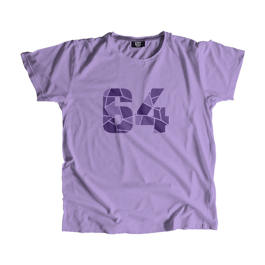 64 Number Men Unisex T-Shirt (Iris Lavender)