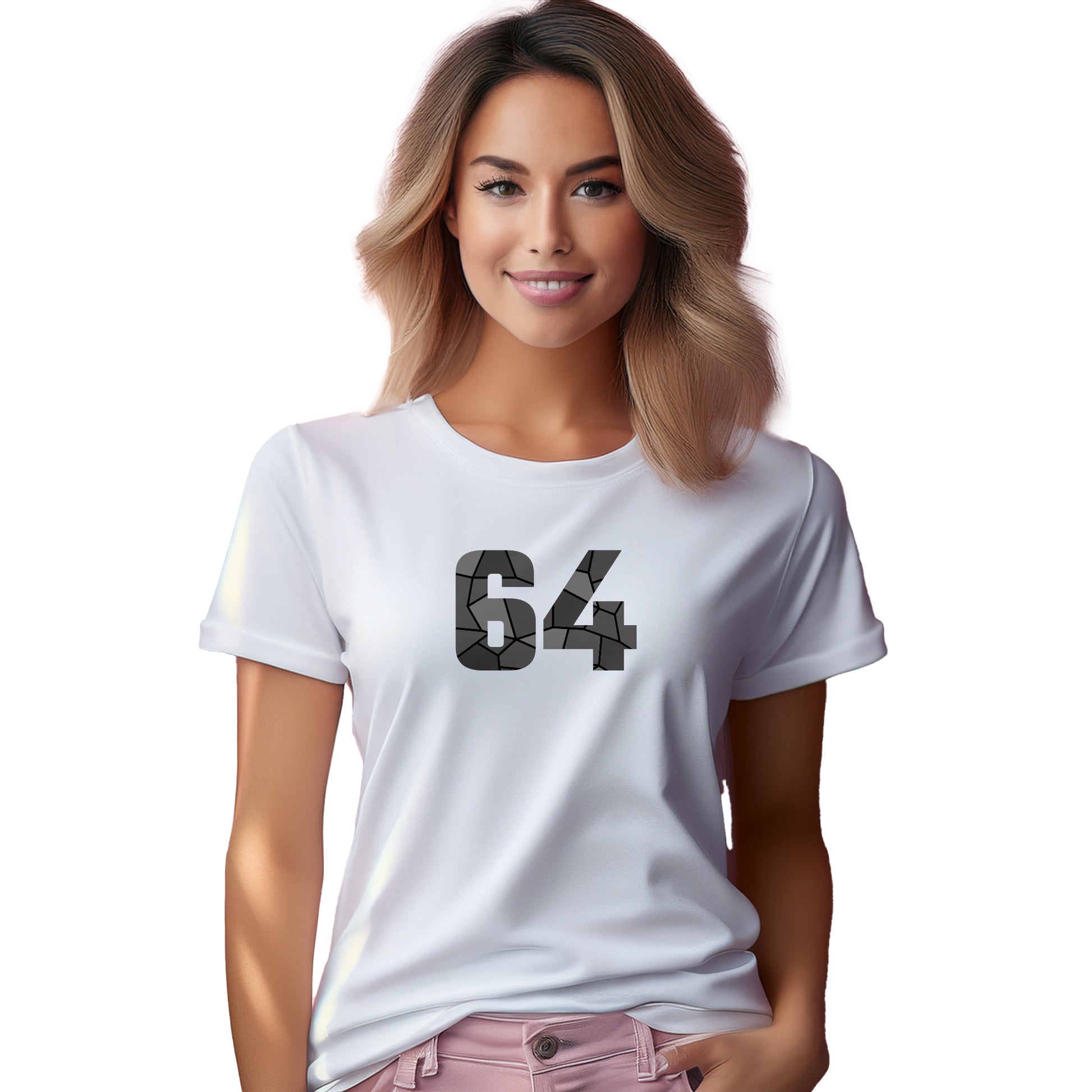64 Number Women T-Shirt (White)