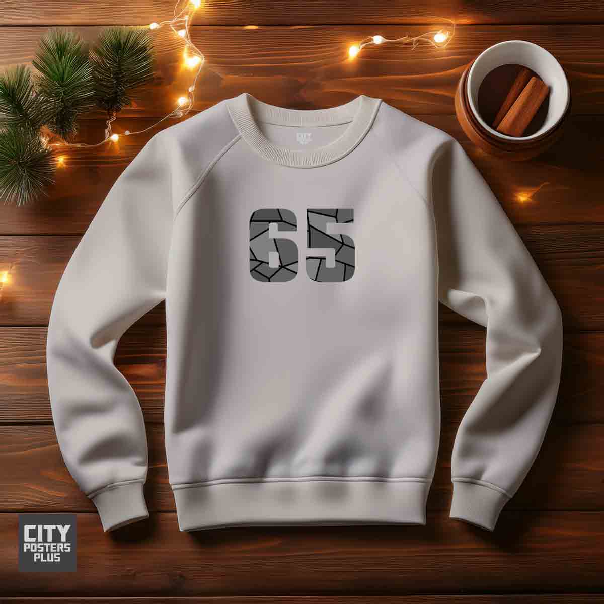 65 Number Unisex Sweatshirt (Melange Grey)