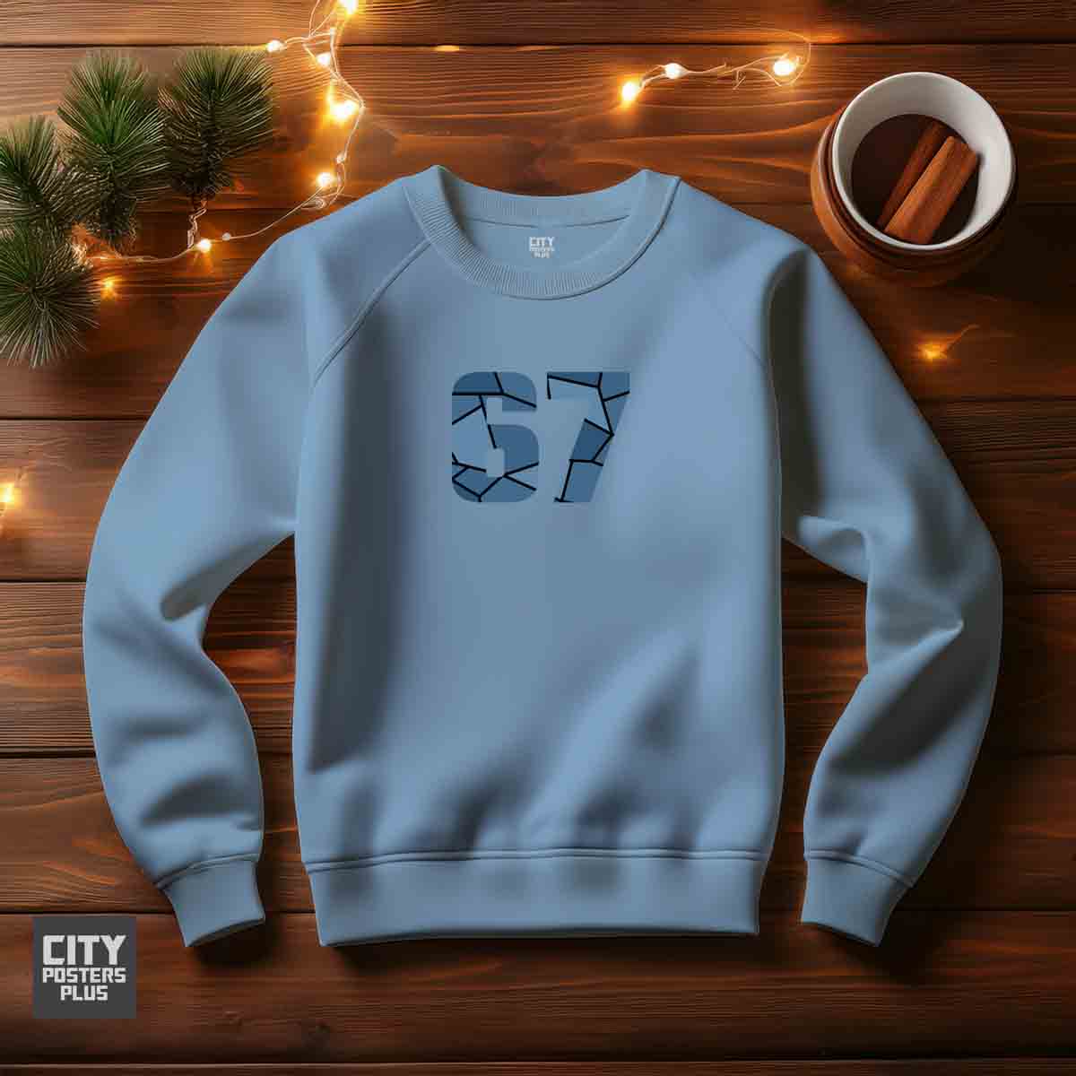 67 Number Unisex Sweatshirt (Baby Blue)