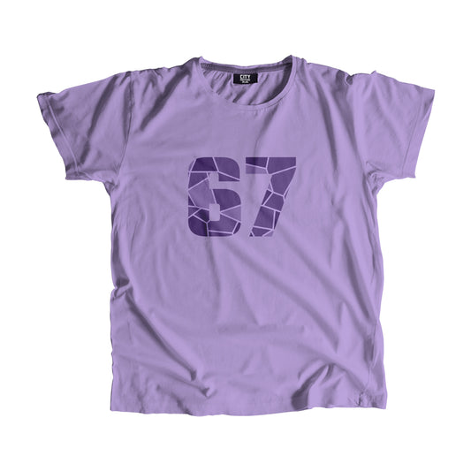 67 Number Men Unisex T-Shirt (Iris Lavender)