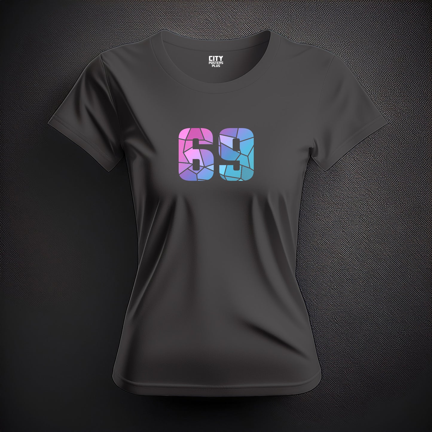 69 Number Women T-Shirt (Charcoal Grey)