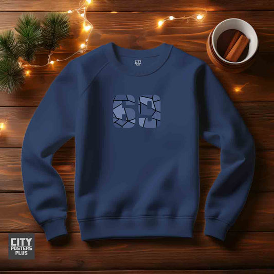 69 Number Unisex Sweatshirt (Navy Blue)
