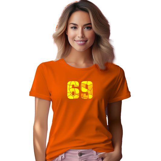 69 Number Women T-Shirt (Orange)