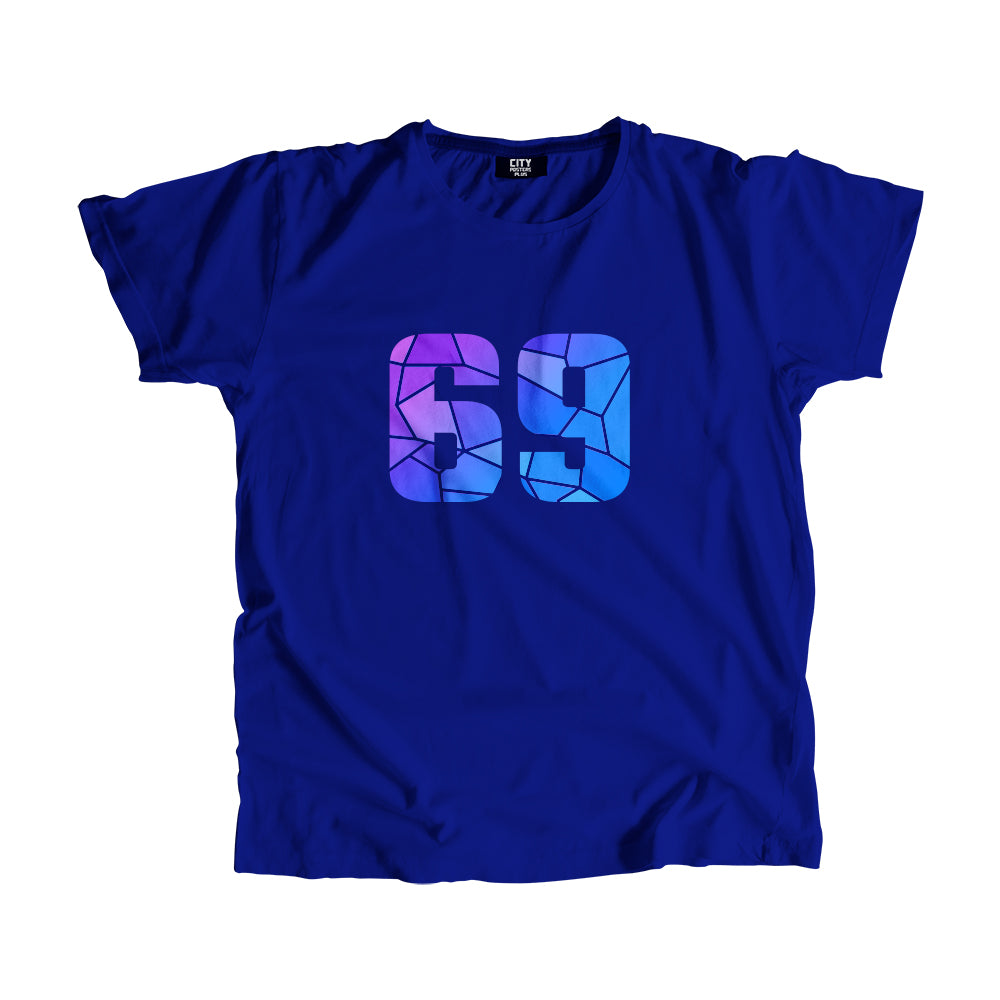 69 Number Men Unisex T-Shirt (Royal Blue)
