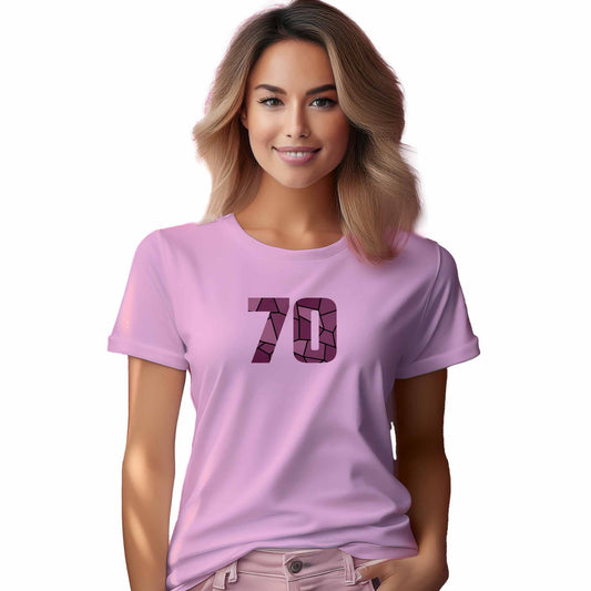 70 Number Women T-Shirt (Light Pink)