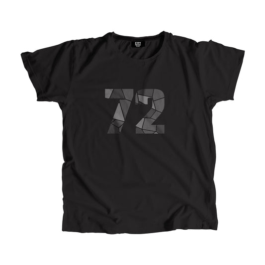 72 Number Men Unisex T-Shirt (Black)