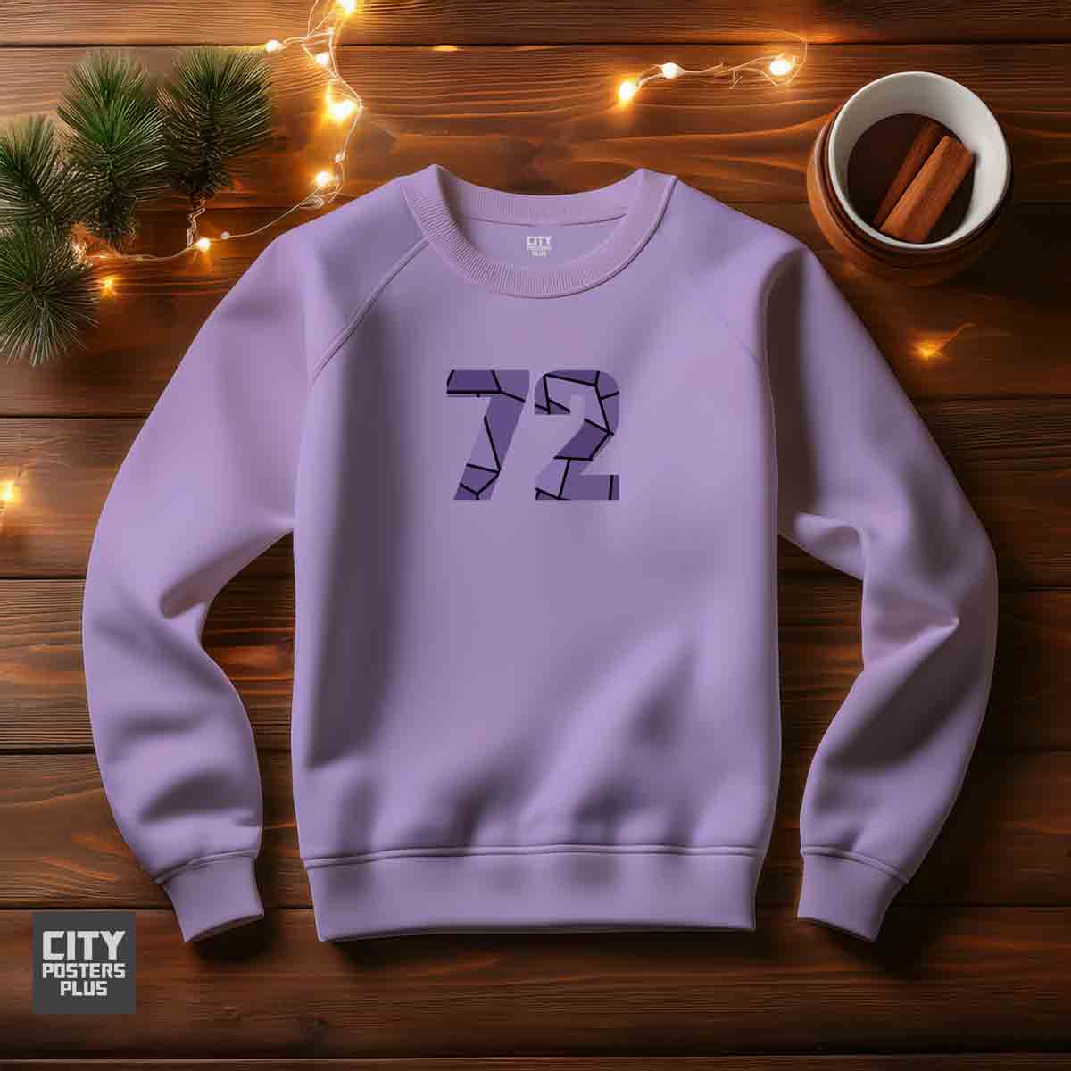 72 Number Unisex Sweatshirt (Iris Lavender)