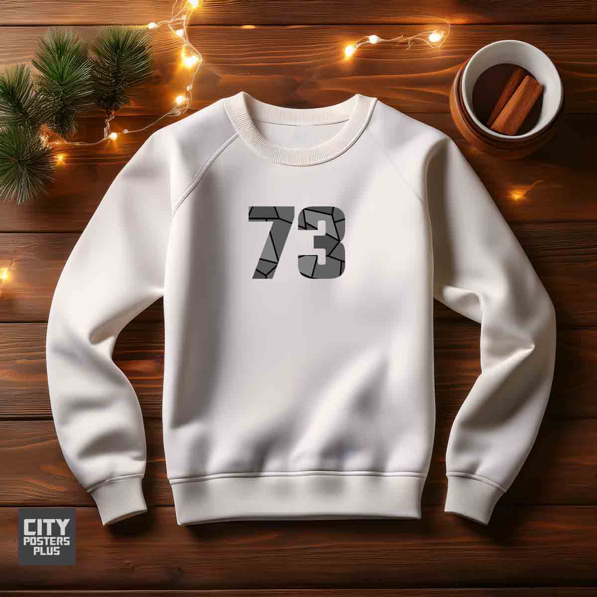 73 Number Unisex Sweatshirt (White)