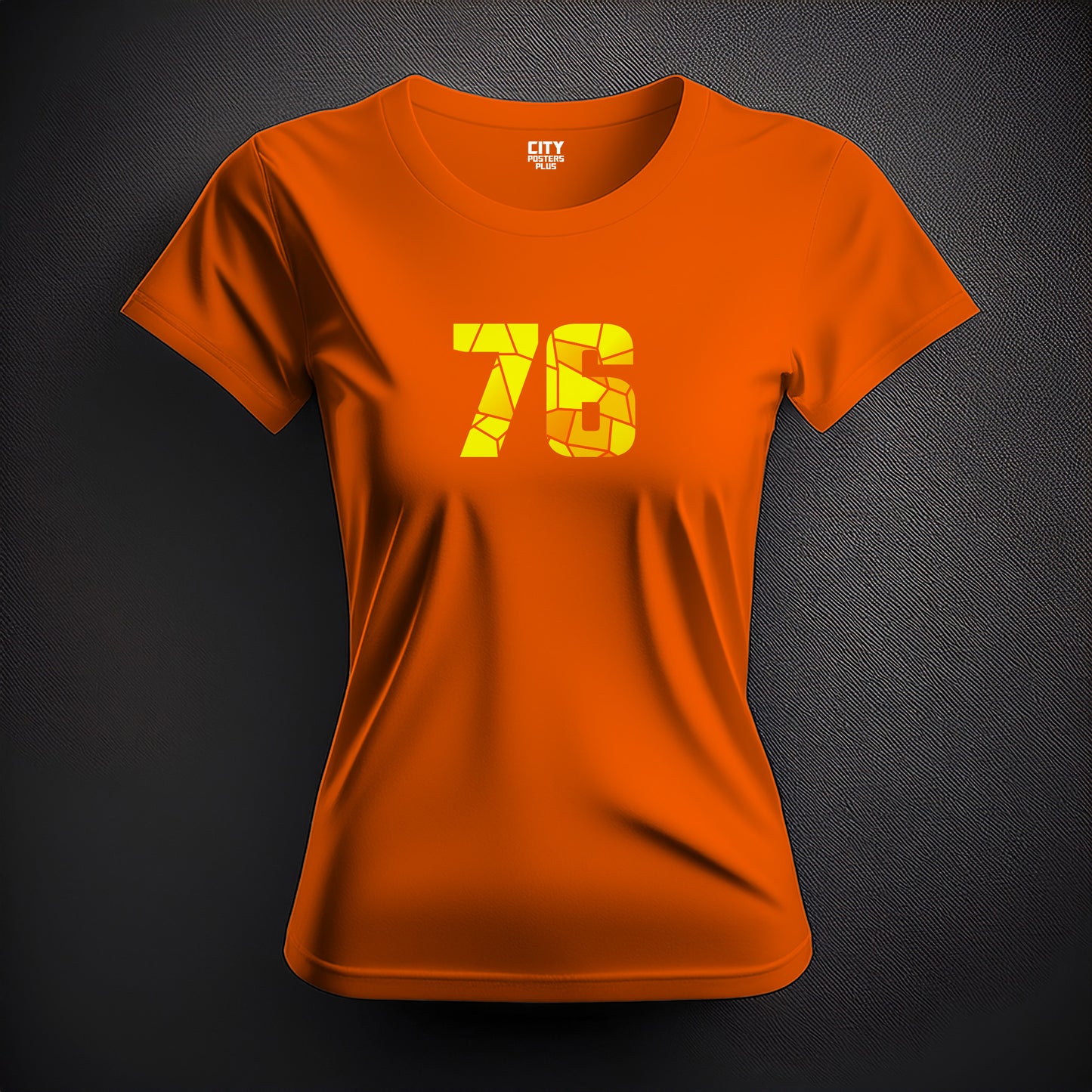 76 Number Women T-Shirt (Orange)