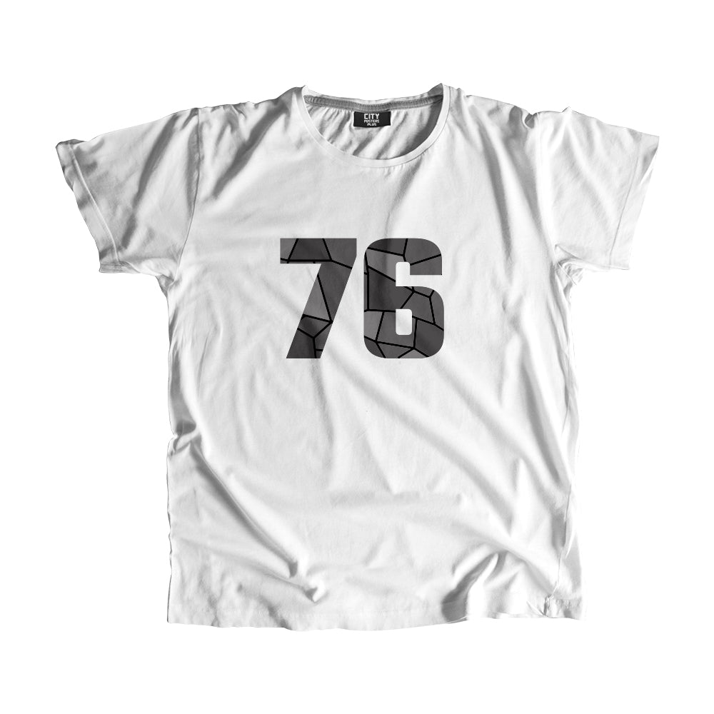 76 Number Men Unisex T-Shirt (White)