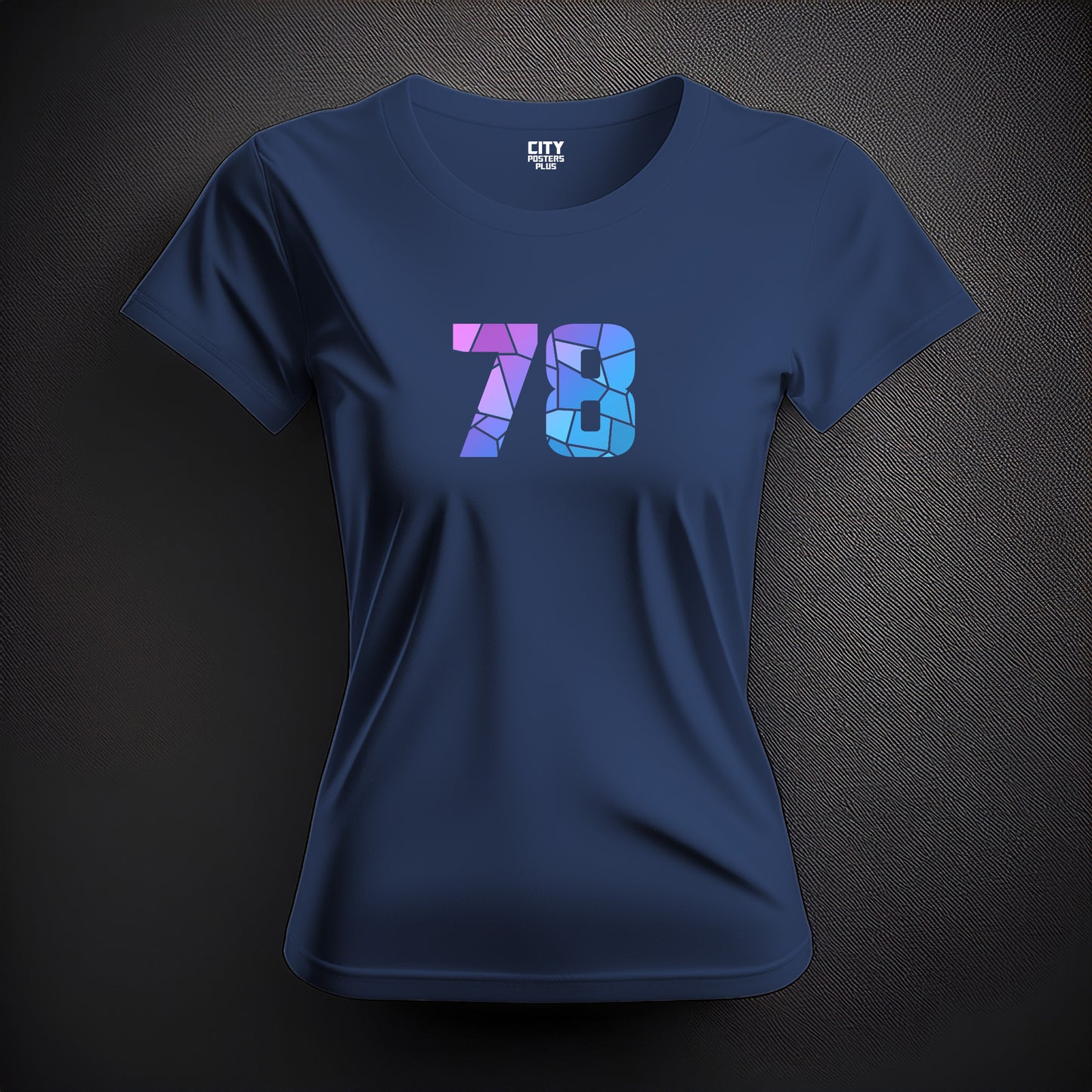 78 Number Women T-Shirt (Navy Blue)