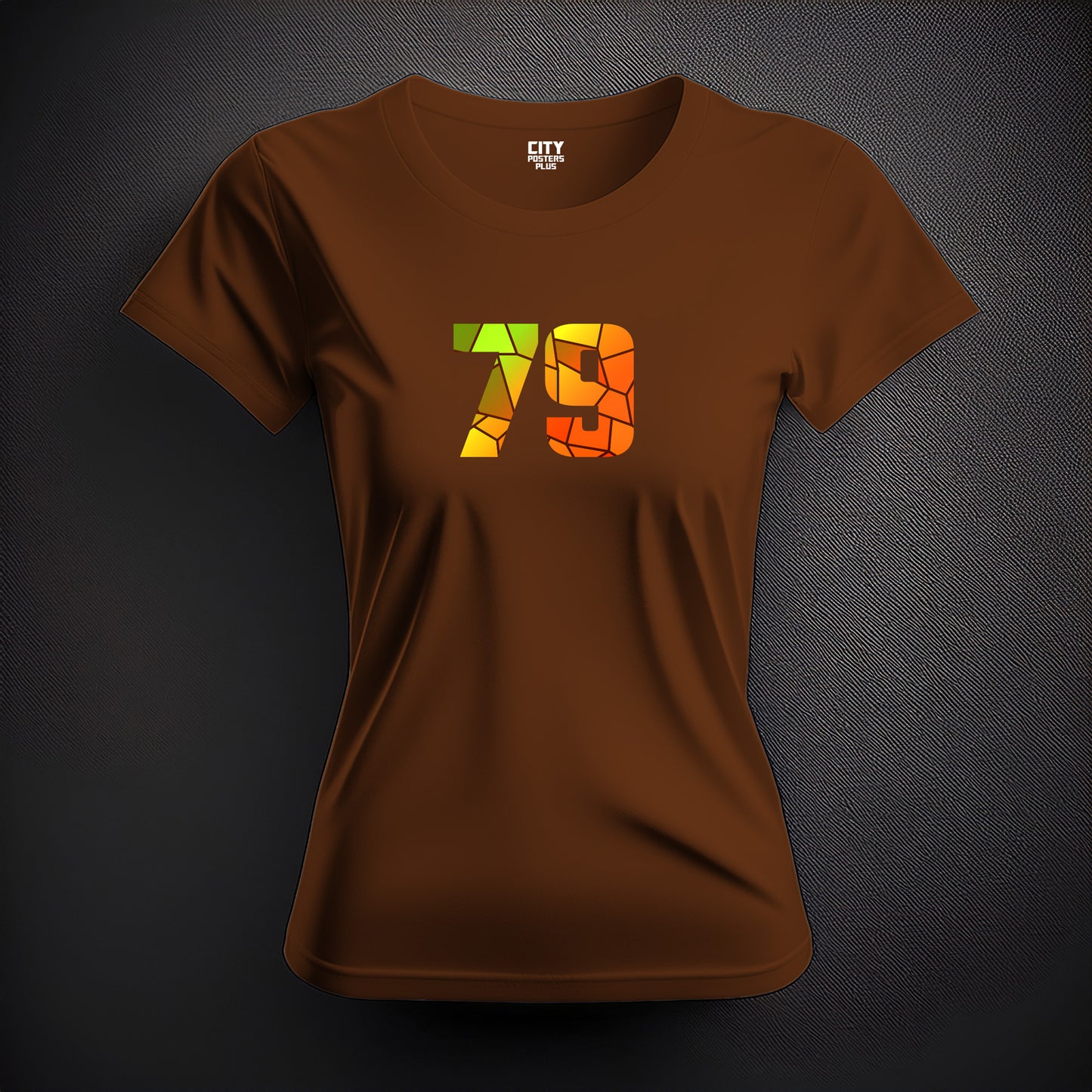 79 Number Women T-Shirt (Brown)