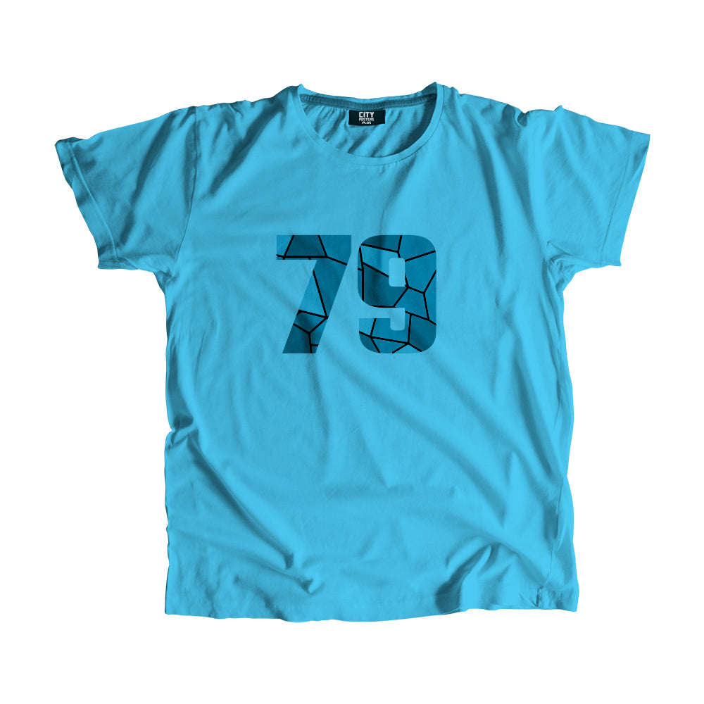 79 Number Men Unisex T-Shirt (Sky Blue)