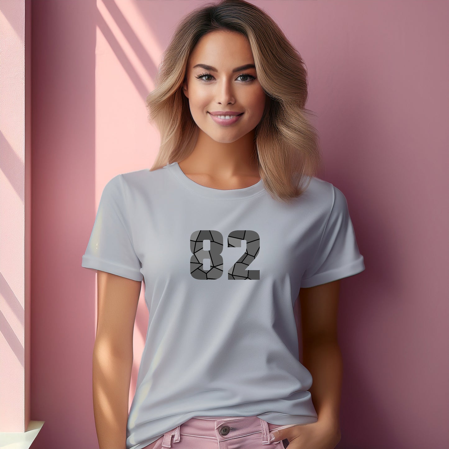 82 Number Women T-Shirt (Melange Grey)