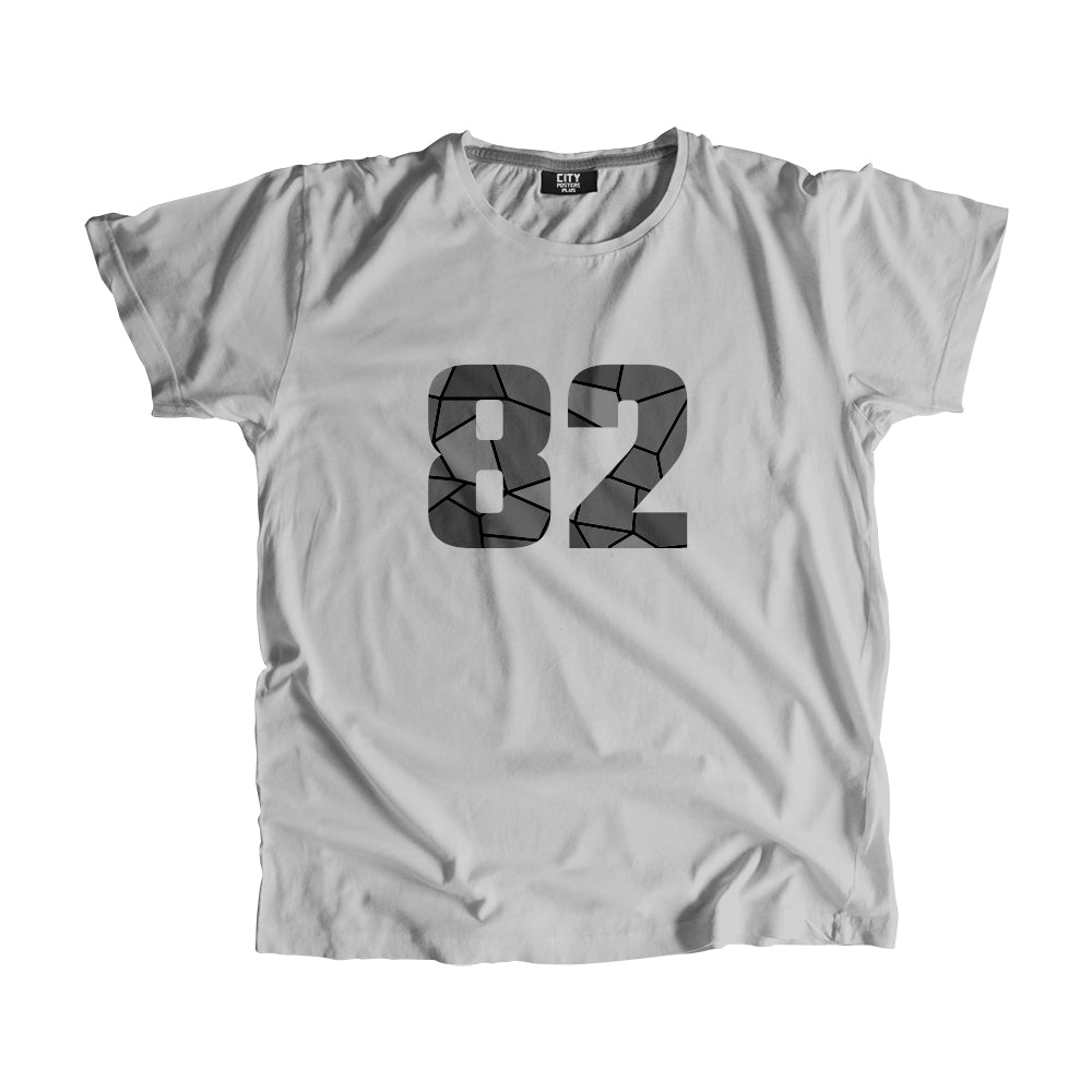 82 Number Men Unisex T-Shirt (Melange Grey)