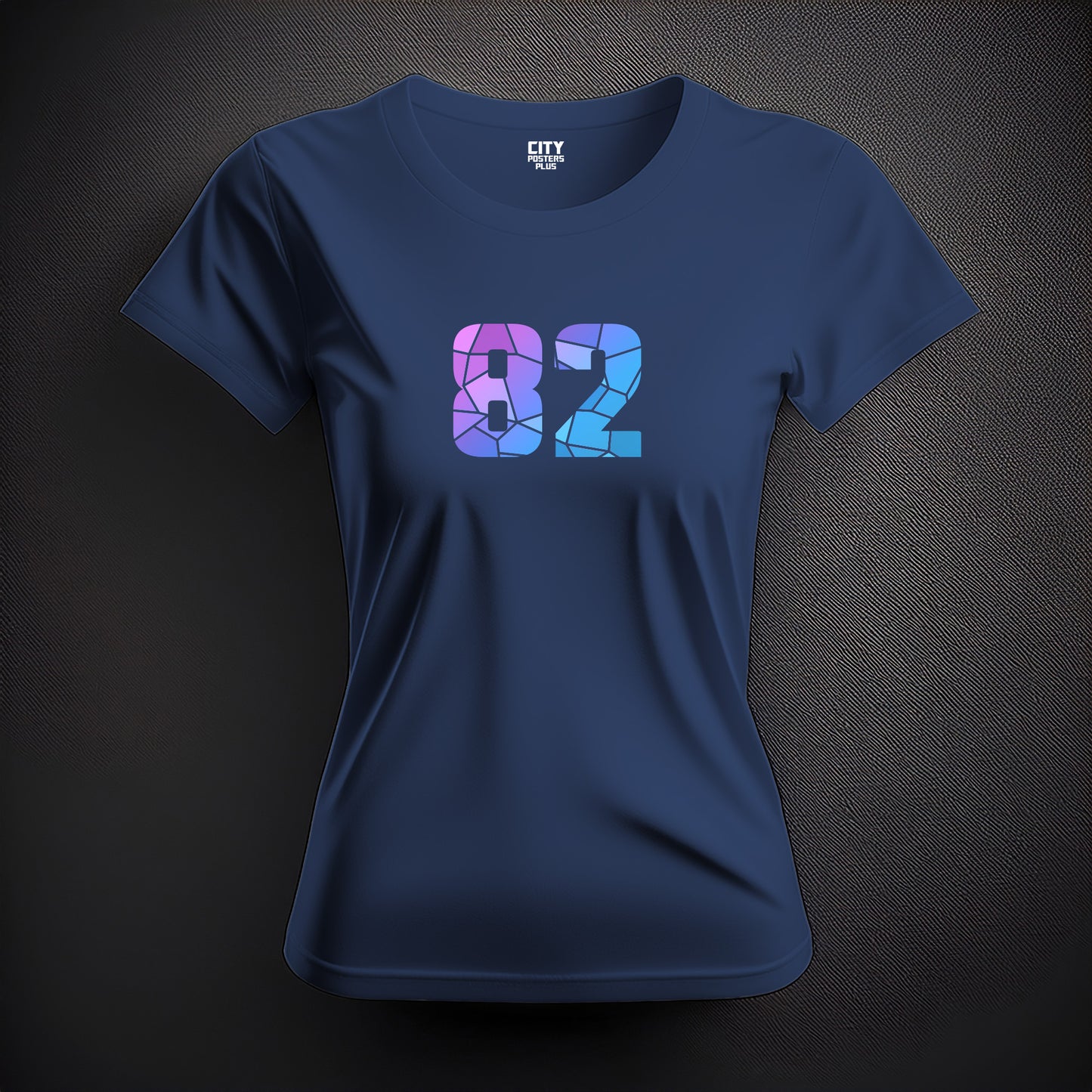 82 Number Women T-Shirt (Navy Blue)