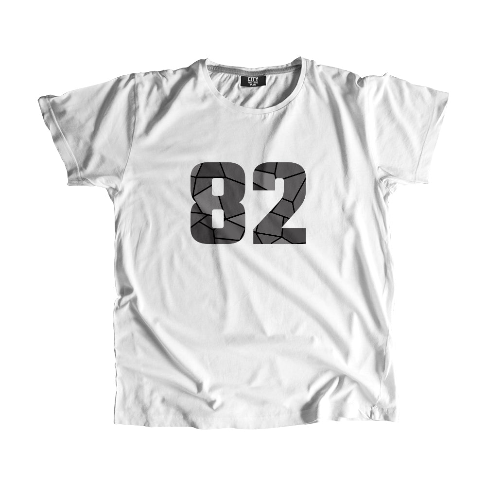 82 Number Men Unisex T-Shirt (White)