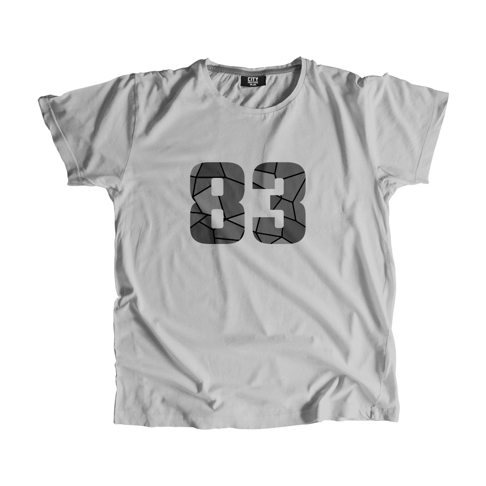 83 Number Men Unisex T-Shirt (Melange Grey)
