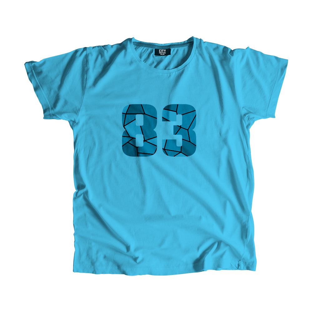 83 Number Men Unisex T-Shirt (Sky Blue)