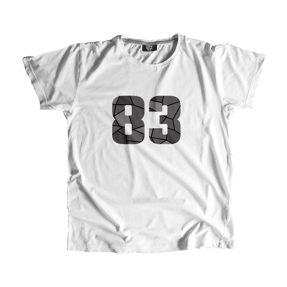 83 Number Men Unisex T-Shirt (White)