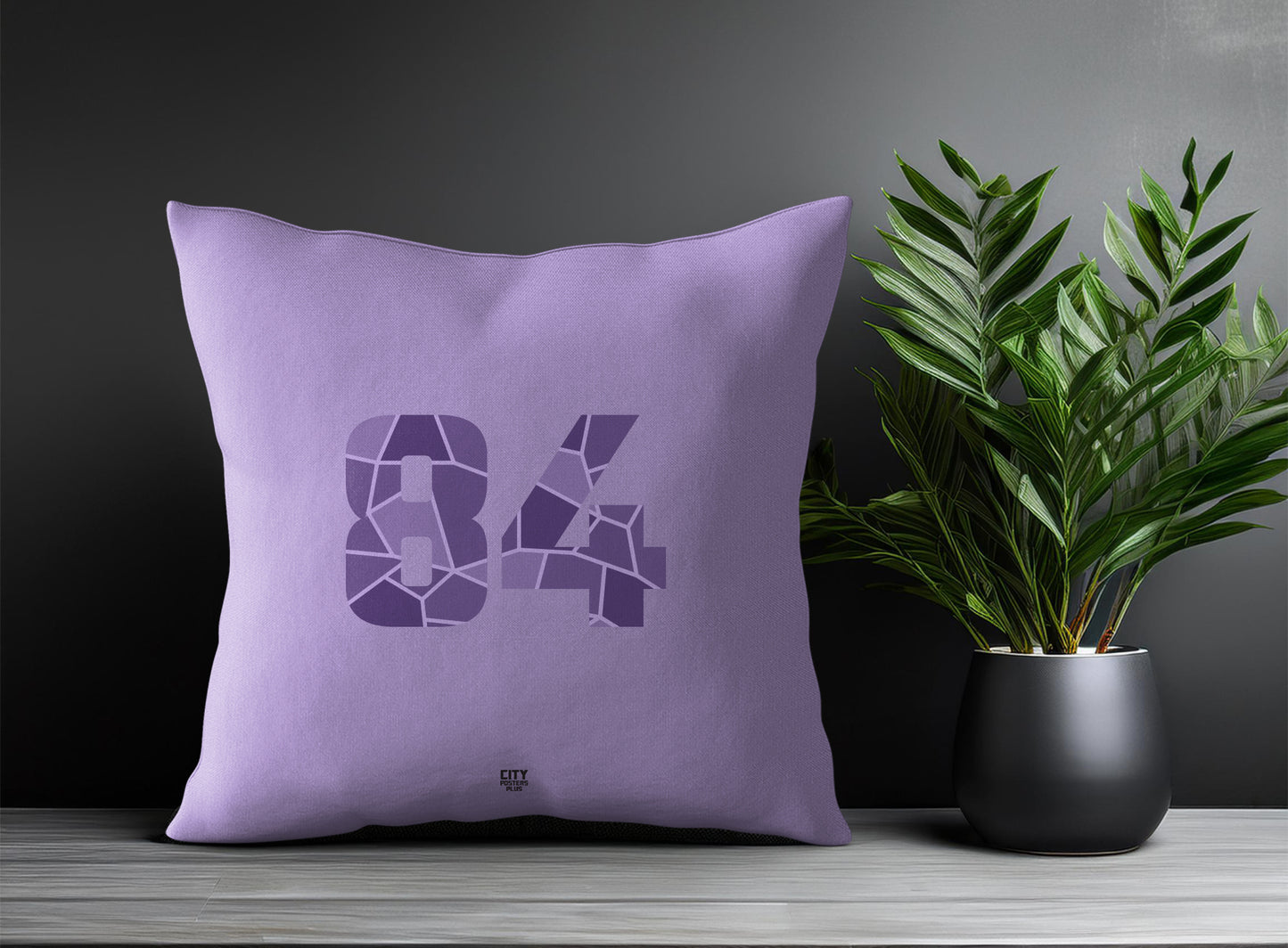 84 Number Pillow Case and Pillow Throw (Iris Lavender)