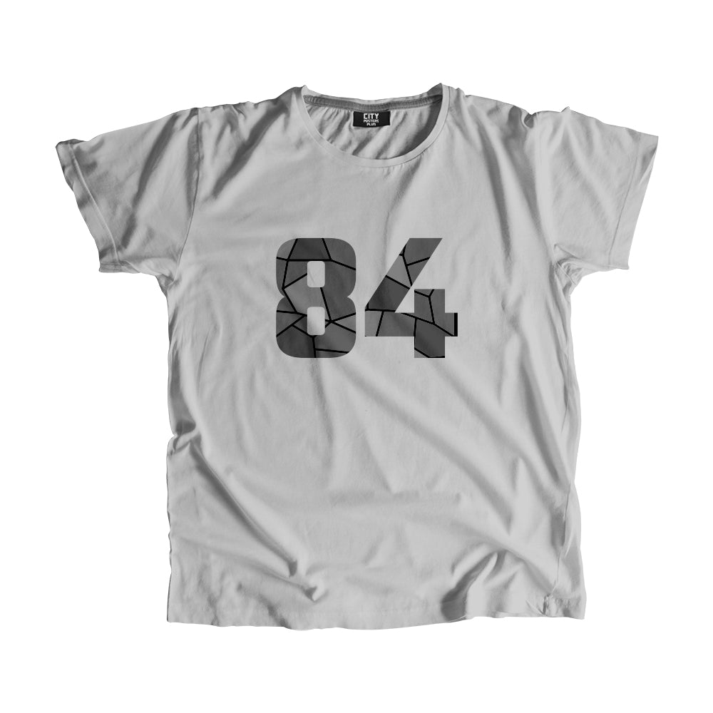 84 Number Men Unisex T-Shirt (Melange Grey)
