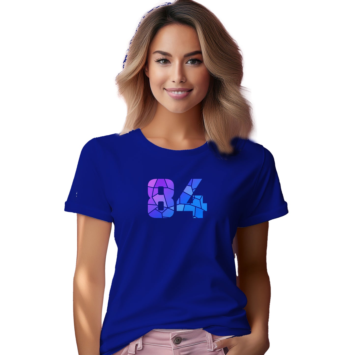 84 Number Women T-Shirt (Royal Blue)
