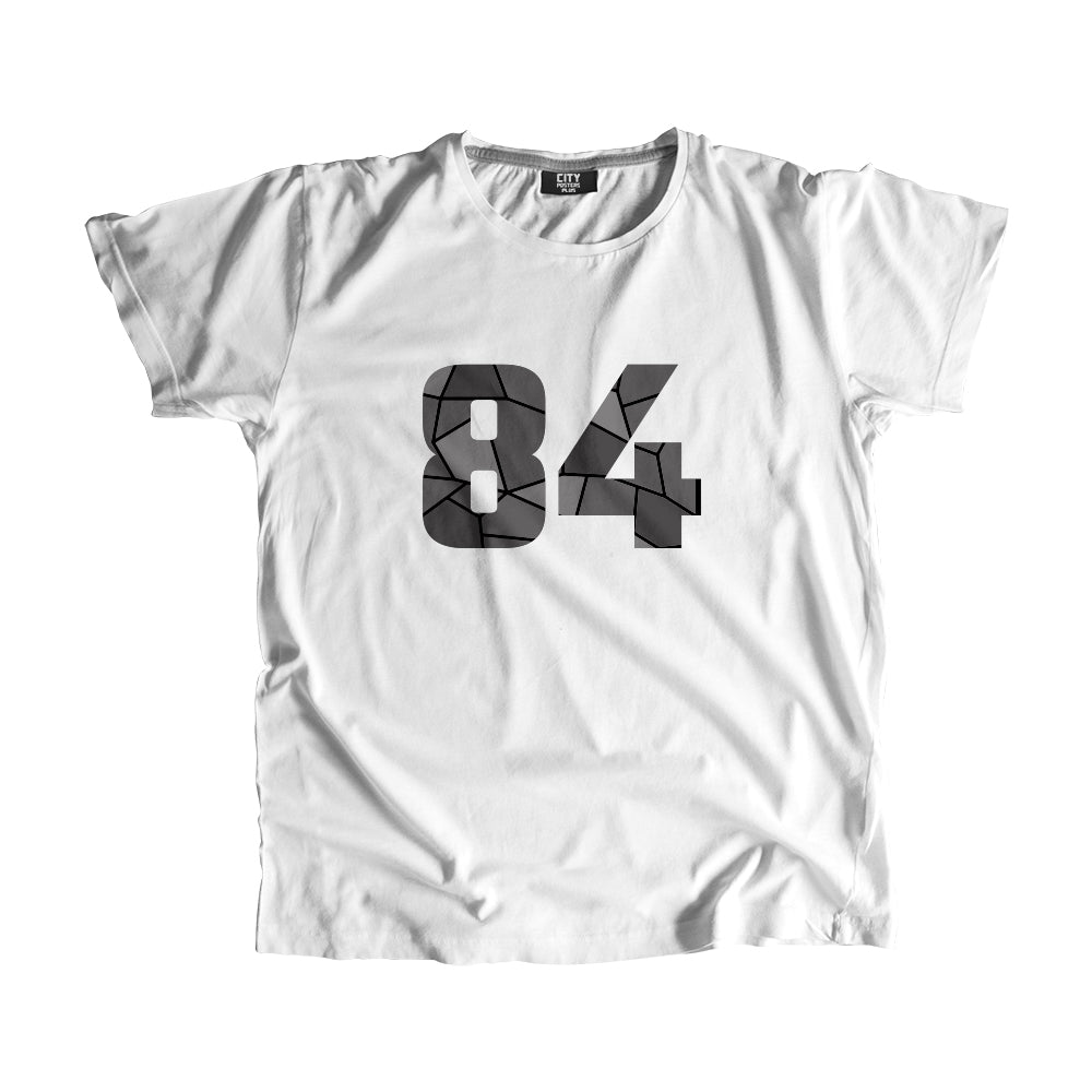 84 Number Men Unisex T-Shirt (White)