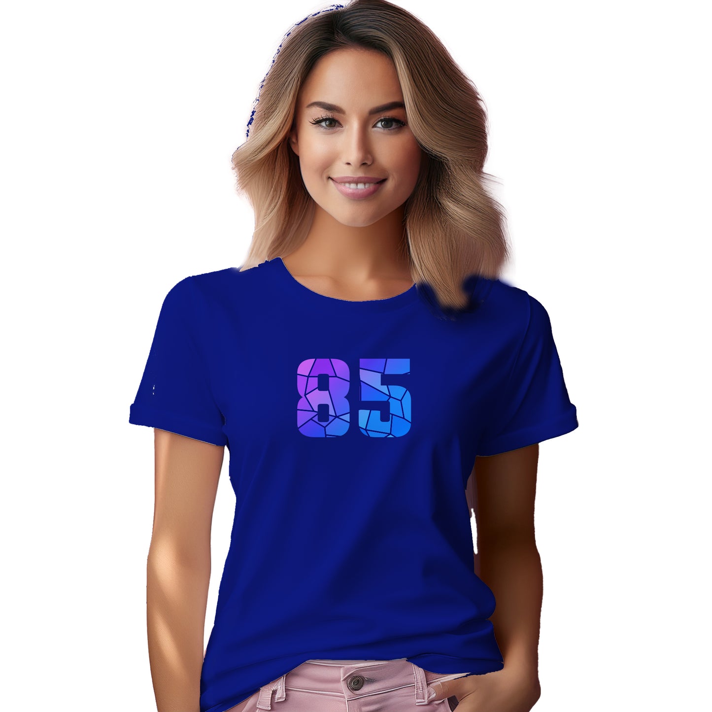 85 Number Women T-Shirt (Royal Blue)