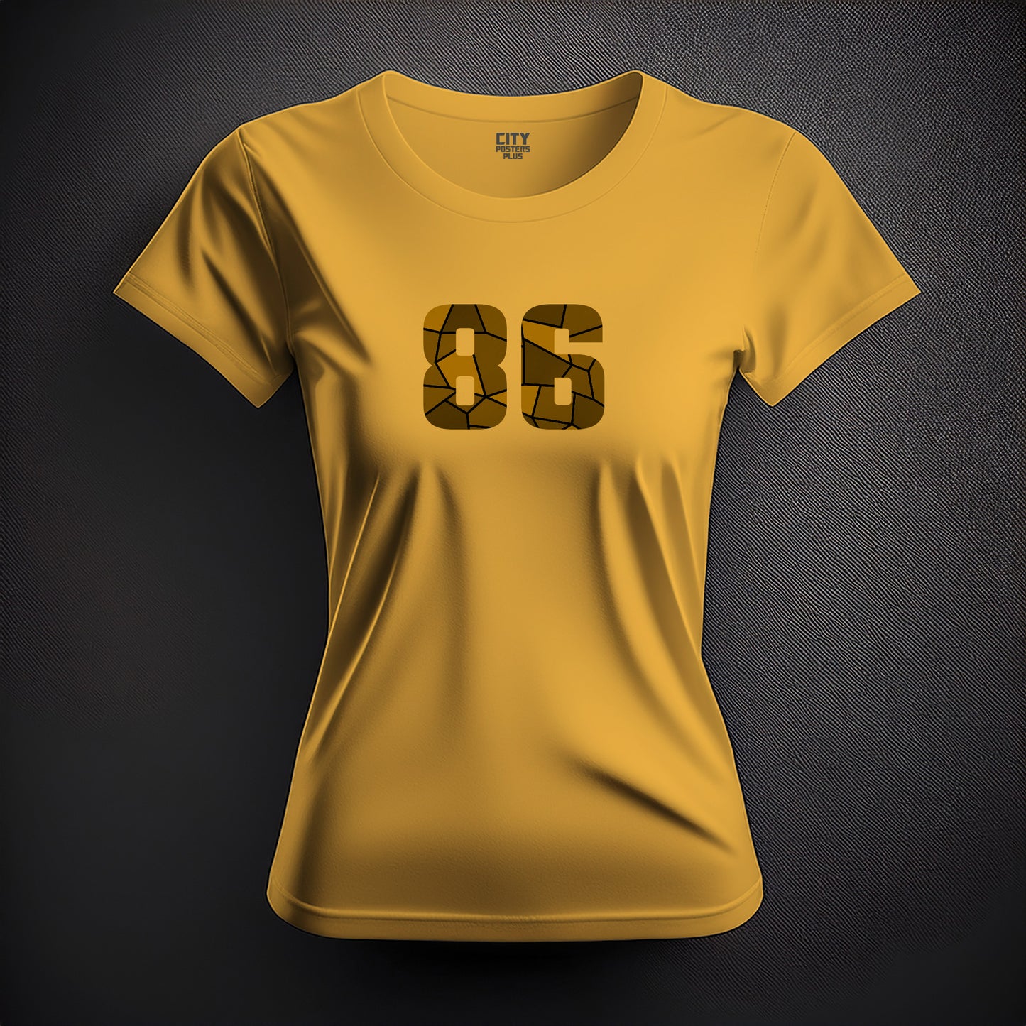 86 Number Women T-Shirt (Golden Yellow)