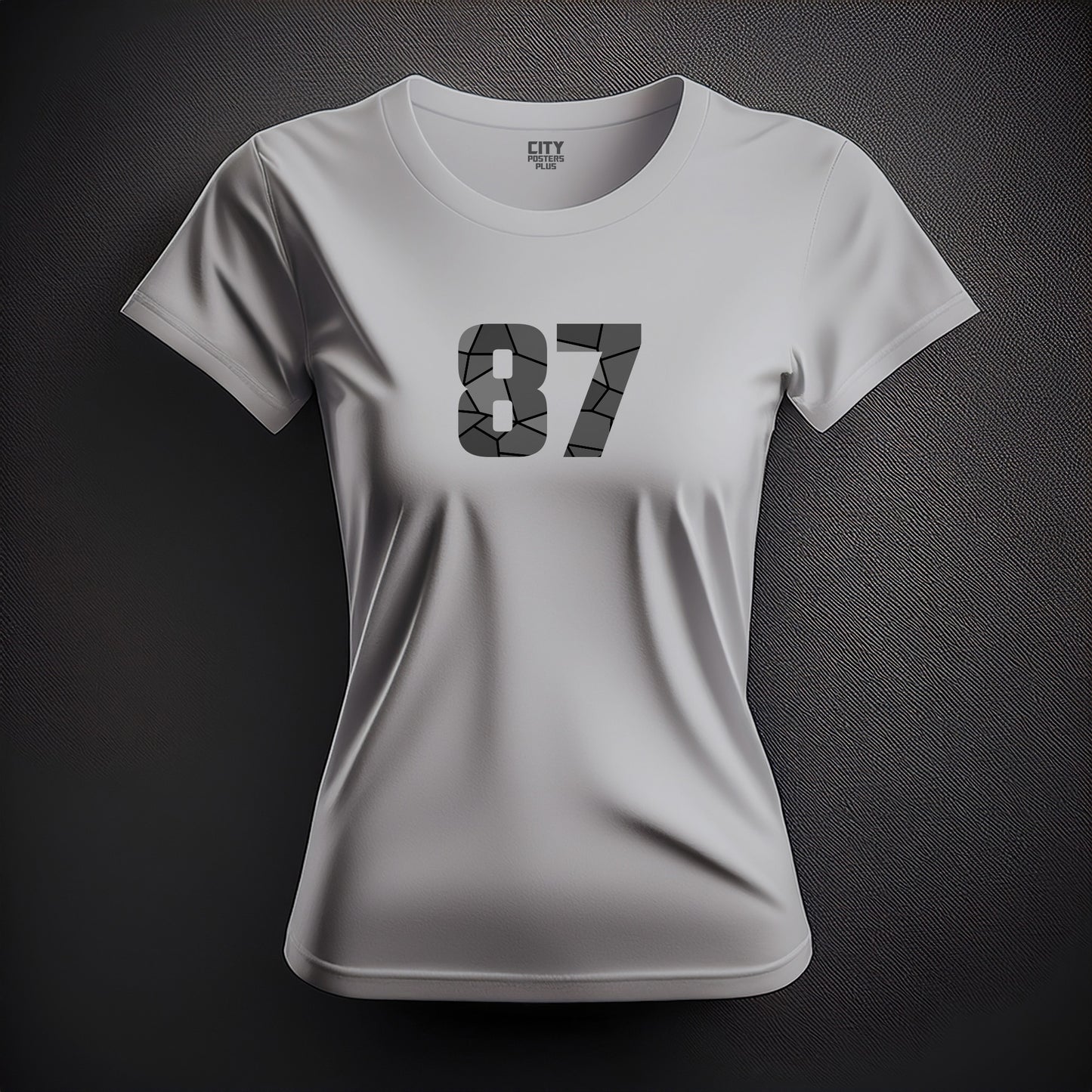 87 Number Women T-Shirt (Melange Grey)