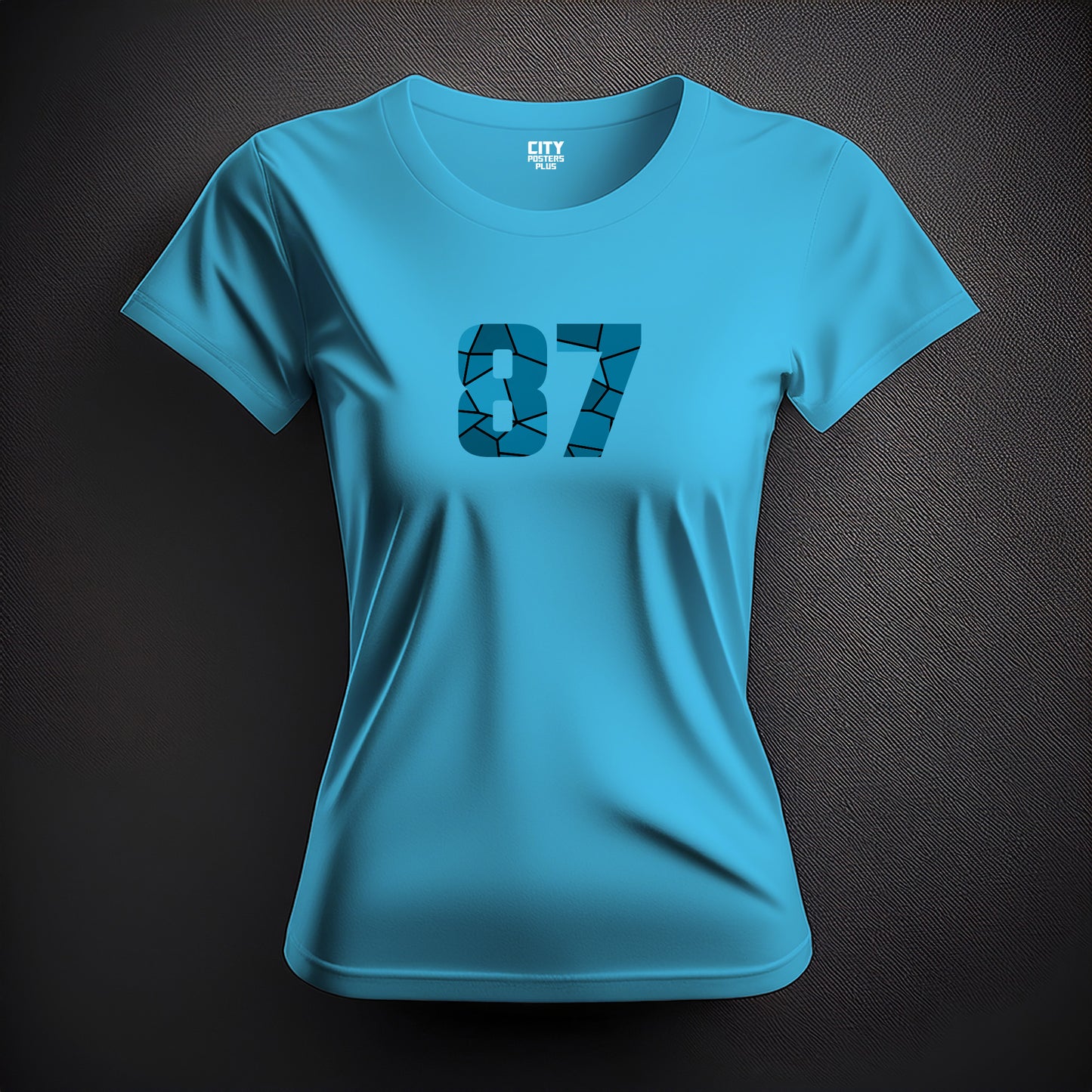87 Number Women T-Shirt (Sky Blue)