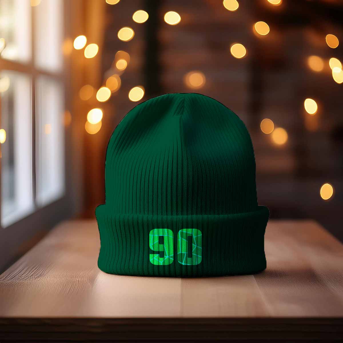 90 Number Cuffed Beanie (Spruce)