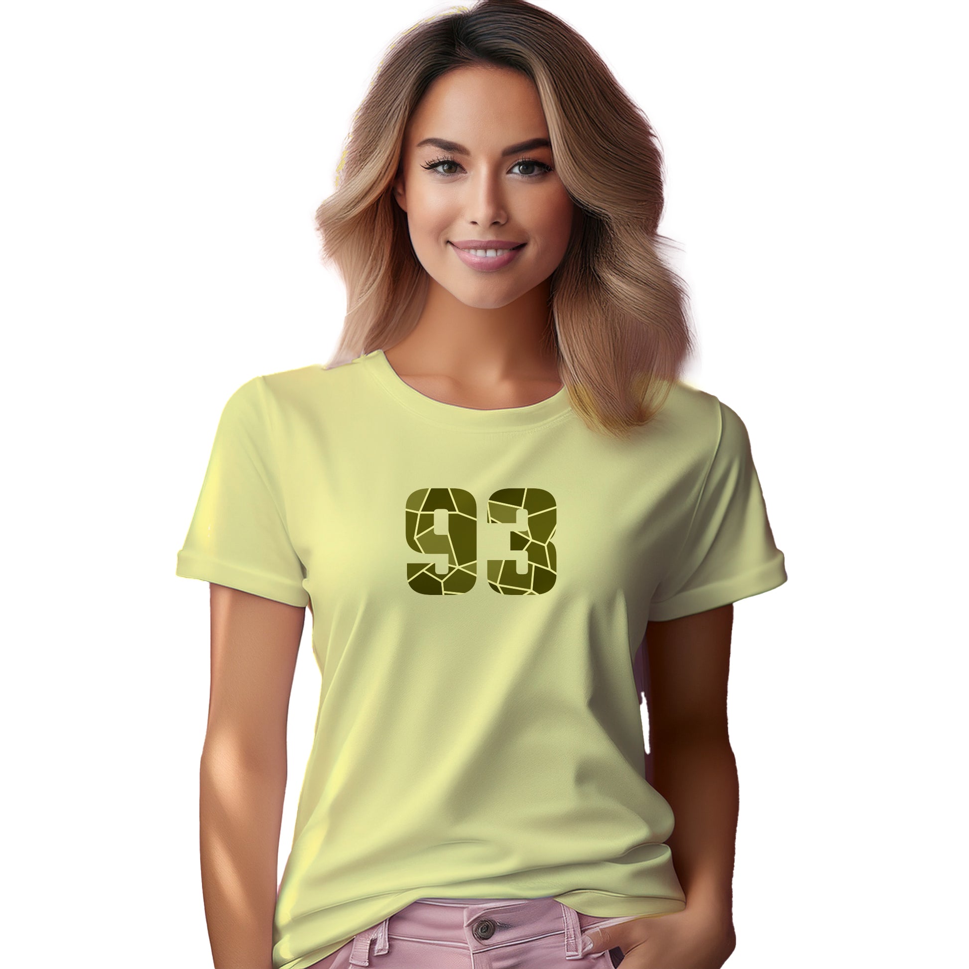 93 Number Women T-Shirt (Butter Yellow)