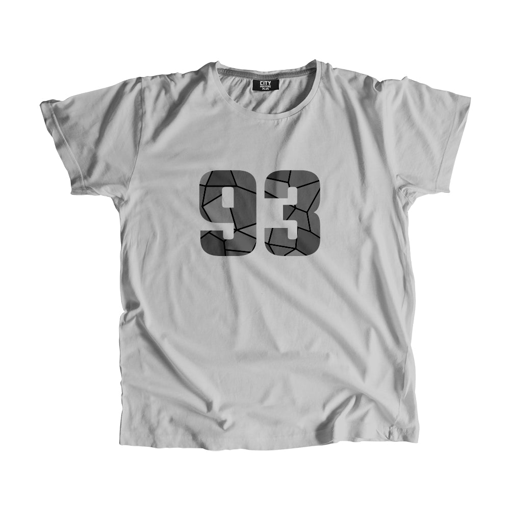93 Number Men Unisex T-Shirt (Melange Grey)