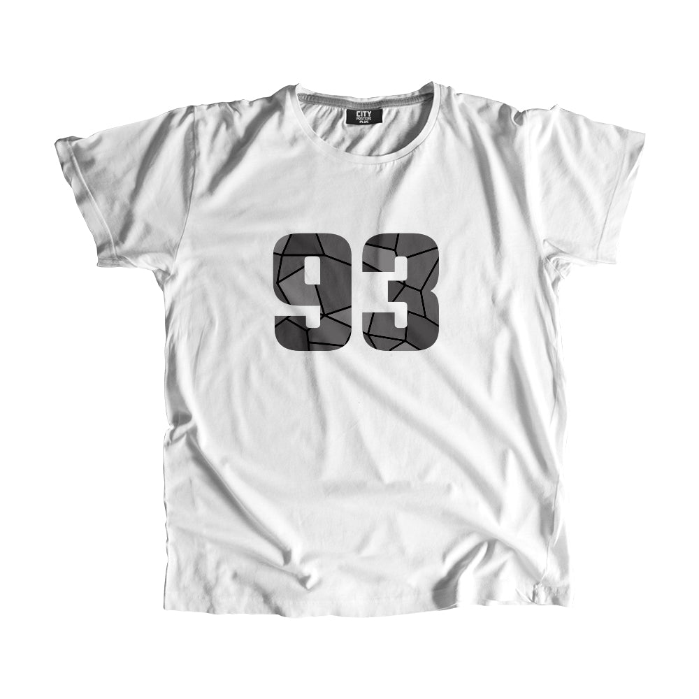 93 Number Men Unisex T-Shirt (White)