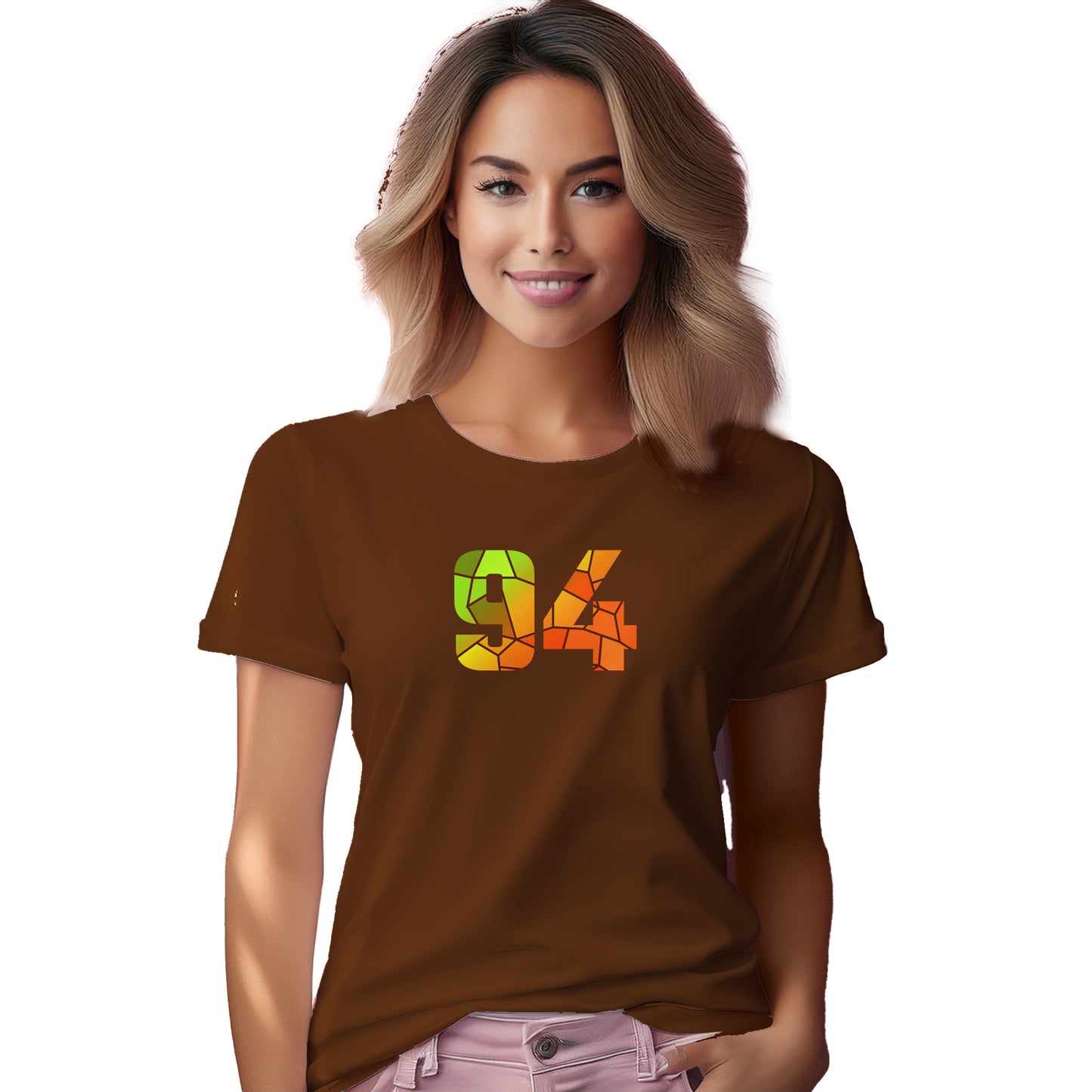 94 Number Women T-Shirt (Brown)