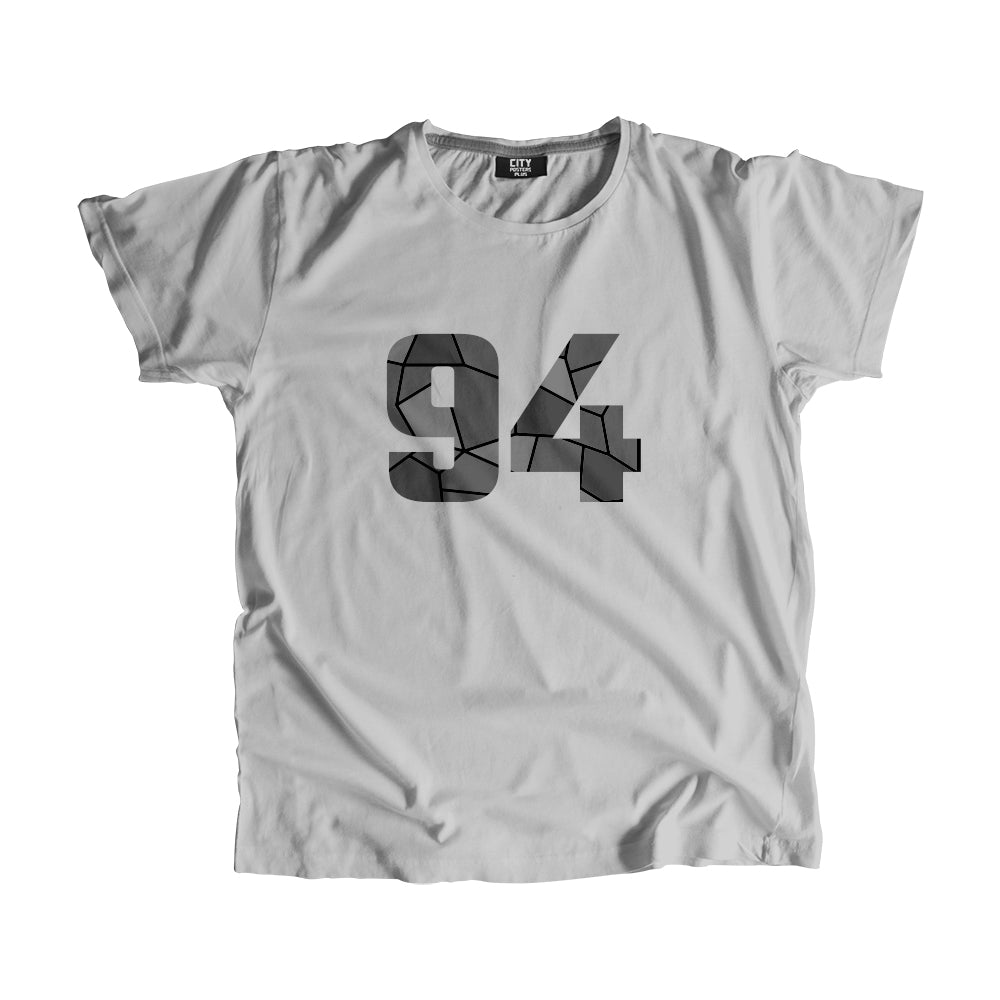 94 Number Men Unisex T-Shirt (Melange Grey)