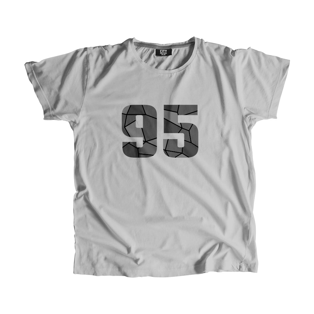 95 Number Men Unisex T-Shirt (Melange Grey)