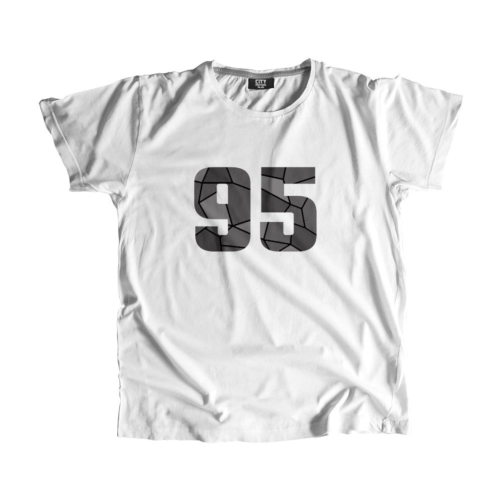 95 Number Men Unisex T-Shirt (White)