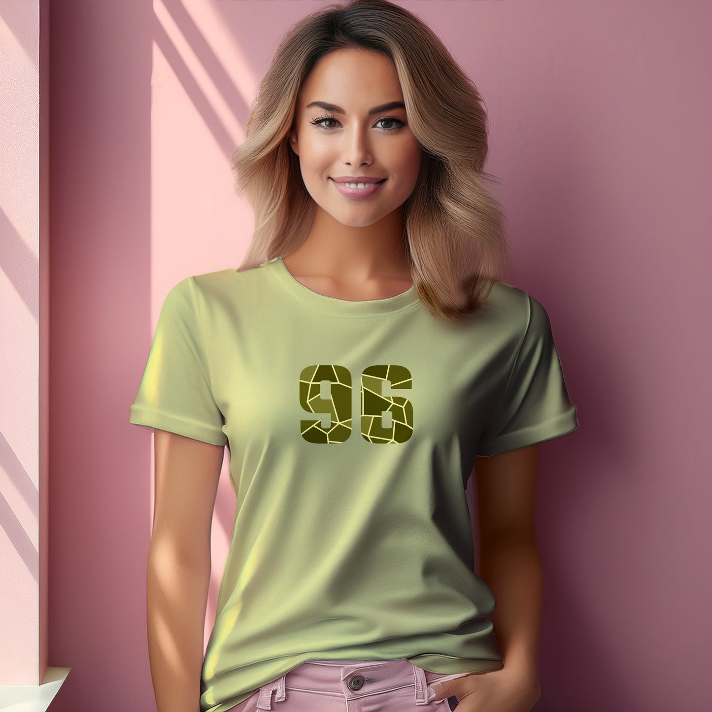 96 Number Women T-Shirt (Butter Yellow)