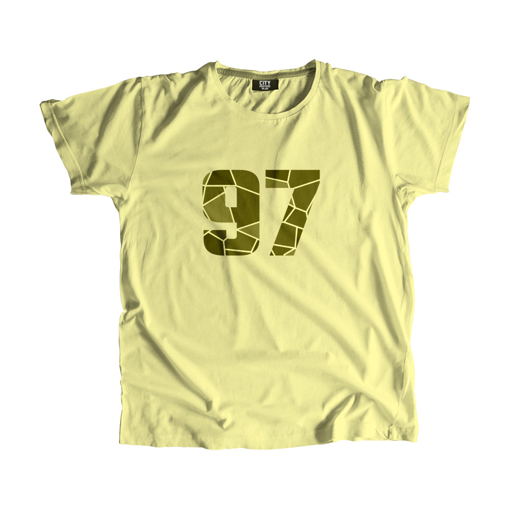 97 Number Men Unisex T-Shirt (Butter Yellow)