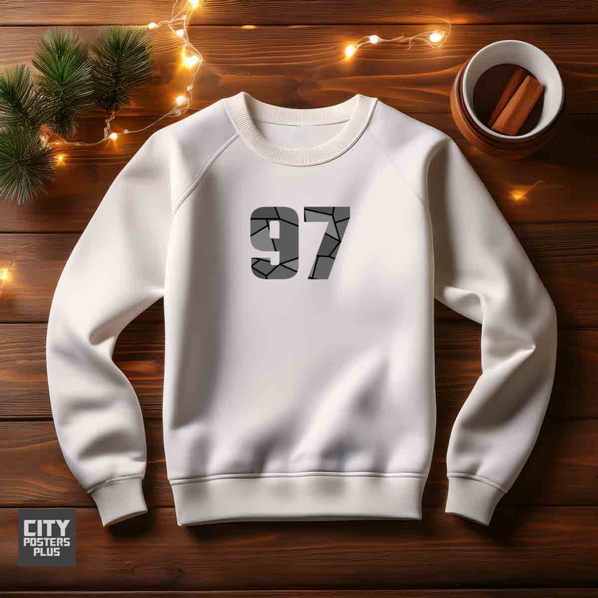 97 Number Unisex Sweatshirt (White)