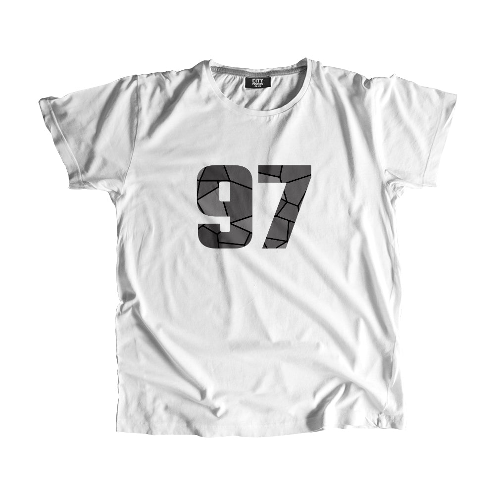 97 Number Men Unisex T-Shirt (White)