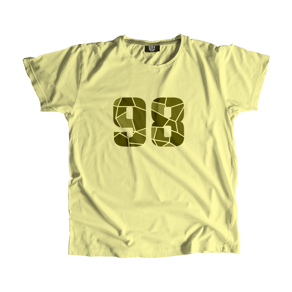 98 Number Men Unisex T-Shirt (Butter Yellow)