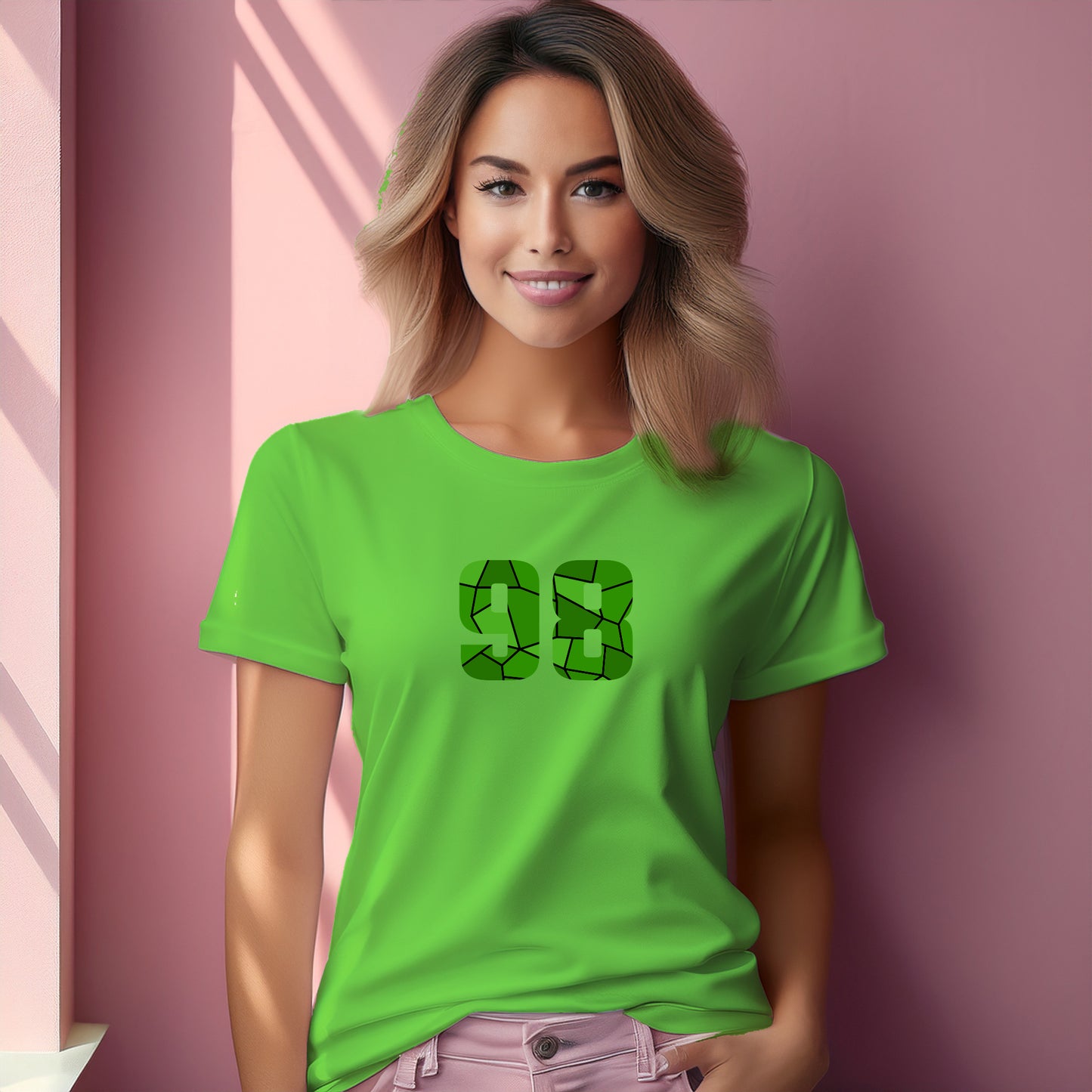 98 Number Women T-Shirt (Liril Green)