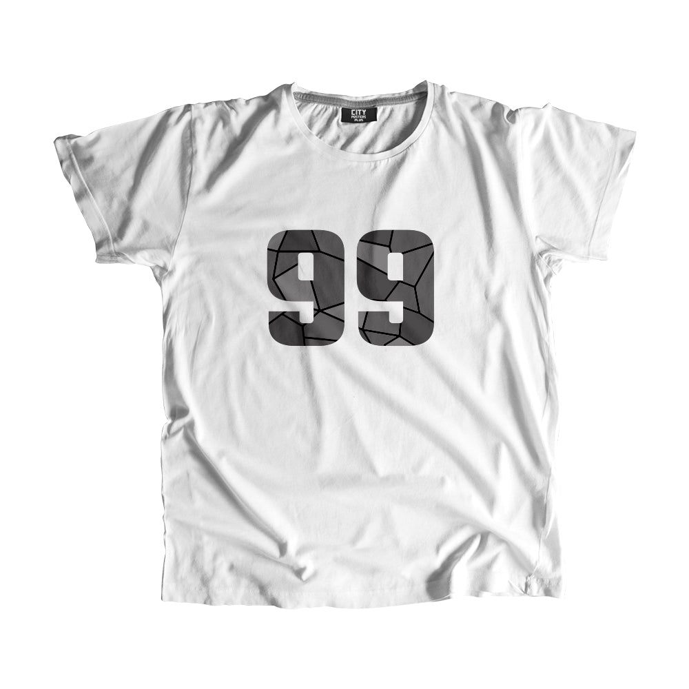 99 Number Men Unisex T-Shirt (White)